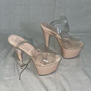 Hella Heels 7” Stiletto Nude Tan Gloss